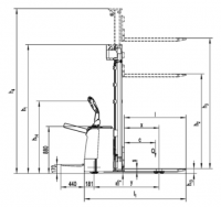 Самоходный штабелер PS16N-TX (Литий 200Ач, FFL, В-5300мм) HV Market