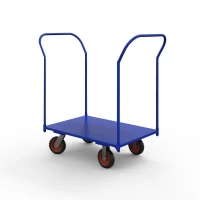 Тележка платформенная с двумя ручками ТЯ 1 основание (500х800) 125 черная резина HV Market