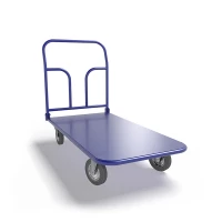 Тележка платформенная со складной ручкой ТПСР 5 М (700х1200) г/п 500 кг.200 серая резина HV Market