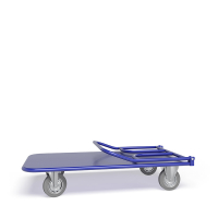 Тележка платформенная со складной ручкой ТПСР 5 М (700х1200) г/п 500 кг.200 серая резина HV Market