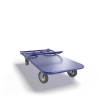 Тележка платформенная со складной ручкой ТПСР 5 М (700х1200) г/п 500 кг.200 серая резина HV Market