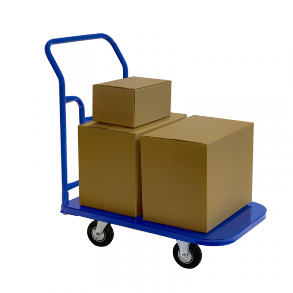 Тележка платформенная ТПТ (г/п 500 кг, 800x500 мм, колеса черная резина 200 мм)