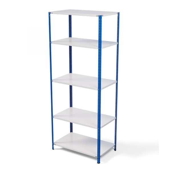Стеллаж металлический ТС Лайт, синие стойки, 2500x1000x600 мм. Полки: 5 шт. металл (ТС 220100605с) HV Market