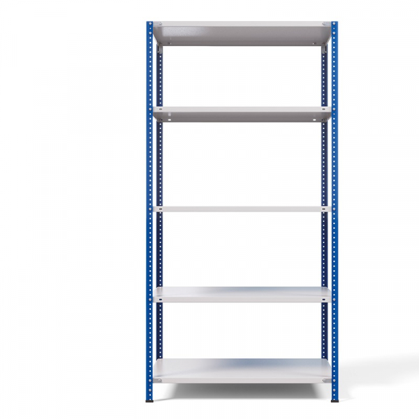 Стеллаж металлический ТС Лайт, синие стойки, 2200x1000x600 мм. Полки: 5 шт. металл (ТС 220100605с) HV Market