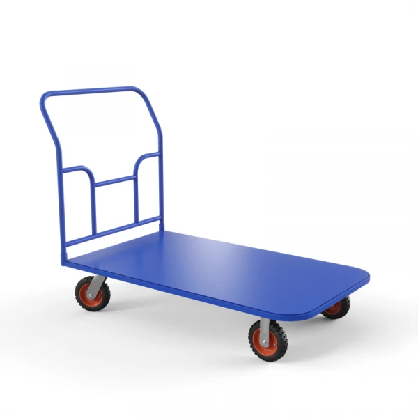 Тележка платформенная ТПТ 600х1000 (г/п 500 кг.) 160 литая протекторная резина