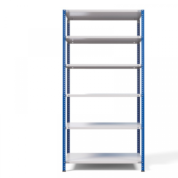 Стеллаж металлический ТС Лайт, синие стойки, 2200x1000x500 мм. Полки: 6 шт. металл (ТС 220100506с) HV Market