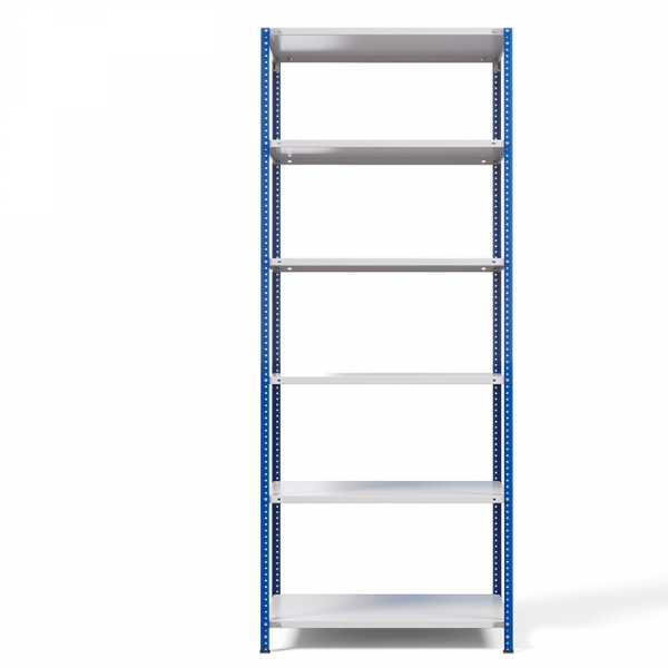 Стеллаж металлический ТС Лайт, синие стойки, 2500x1000x600 мм. Полки: 6 шт. металл (ТС 220100606с) HV Market