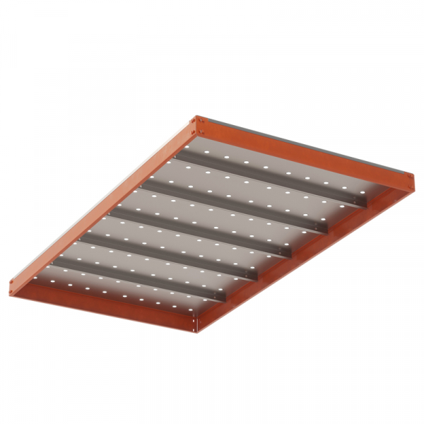 Ярус стеллажа Профи Т, металлический перфорированный настил (1845х455 мм)