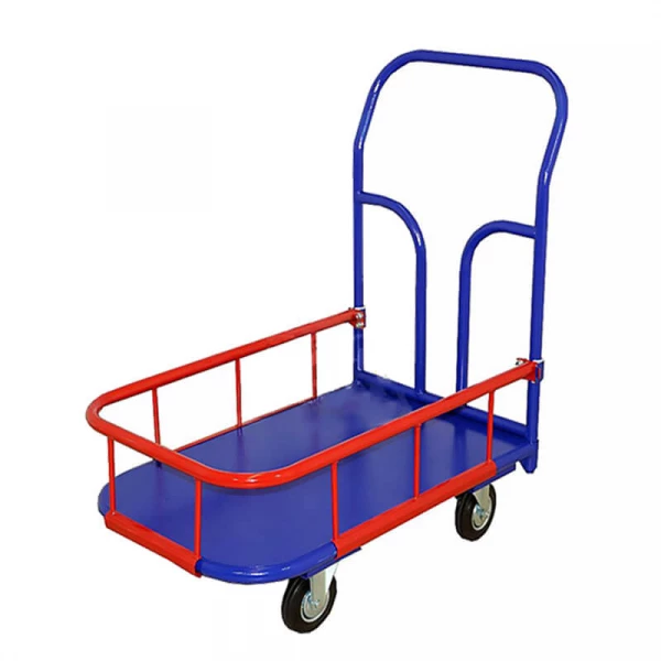 Тележка платформенная с бортиком 150 мм.ТПБ 9 (500х1000) г/п 550 кг.200 литая протекторная резина