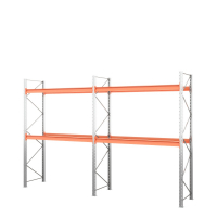 Две секции стеллажа металлического паллетного 3500х1800х1100 мм (70.1.5). Ярусы: пол+2 HV Market