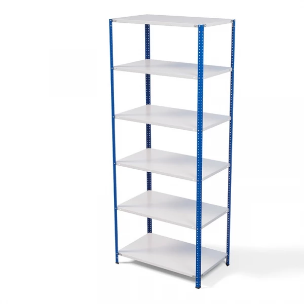 Стеллаж металлический ТС Лайт, синие стойки, 2500x1000x500 мм. Полки: 6 шт. металл (ТС 220100506с) HV Market