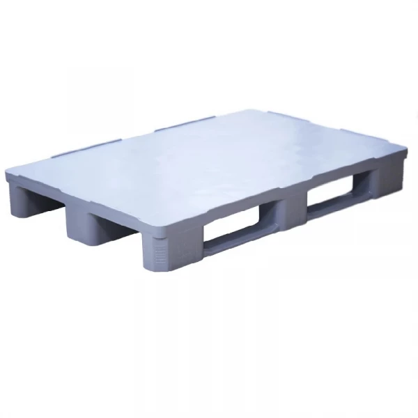 Поддон пластиковый IR 1208-3R-G (5000 кг, 1200х800х160 мм, сплошной, гигиенический, на 3-х полозьях, серый) HV Market