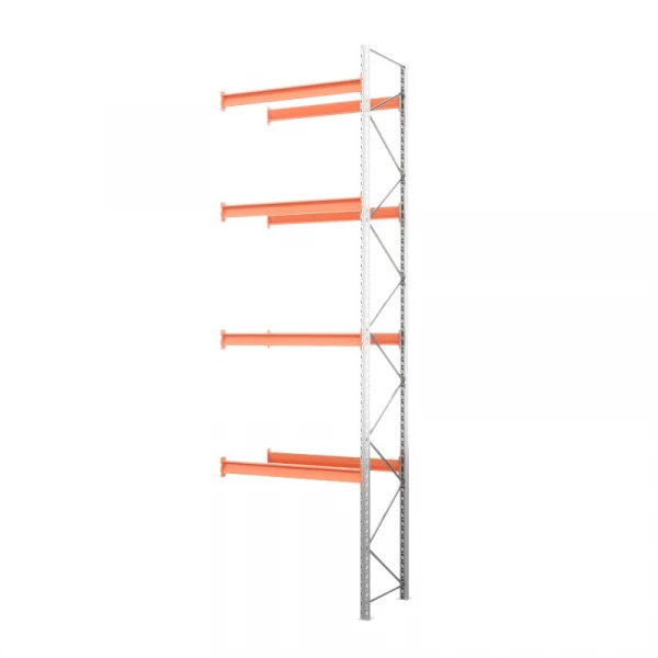 Секция приставная стеллажа металлического паллетного 6000х1800х1100 мм (85.1.5). Ярусы: пол+4