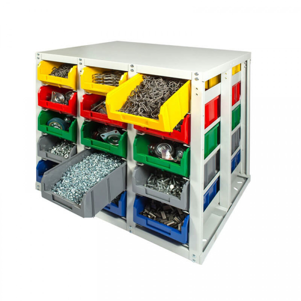 Стеллаж с направляющими мобильный двусторонний V3-30 ячеек (150И), г/п 400кг HV Market