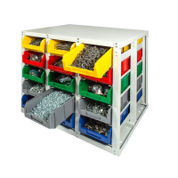 Стеллаж с направляющими мобильный двусторонний V3-30 ячеек (150И), г/п 400кг HV Market