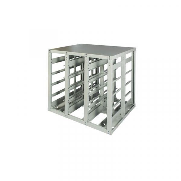 Стеллаж с направляющими мобильный двусторонний V3-30 ячеек (150И), г/п 400кг HV Market