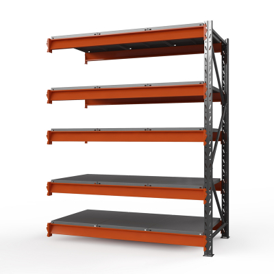 Секция приставная стеллажа металлического ОПТИМА, 3500х1250х785 мм. Полки: 5 шт. метал.