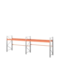 Две секции стеллажа металлического паллетного 2000х2700х1100 мм. Ярусы: пол+1 HV Market