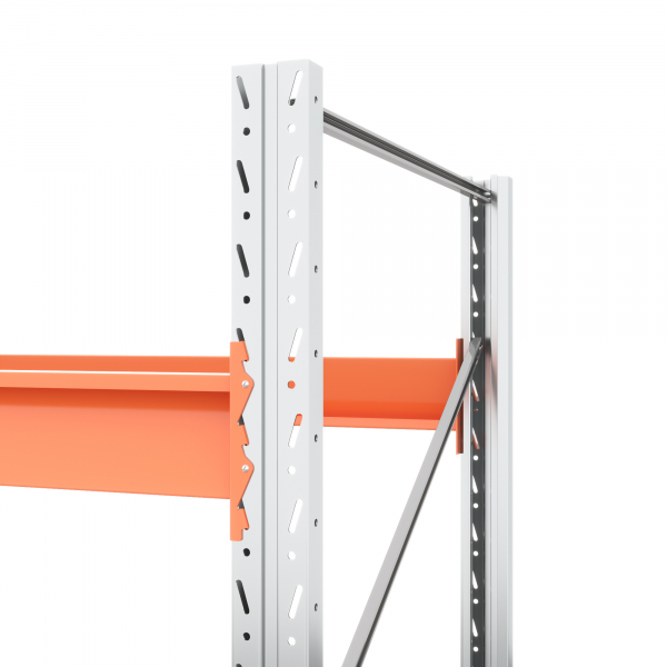 Две секции стеллажа металлического паллетного 2000х2700х1100 мм. Ярусы: пол+1 HV Market