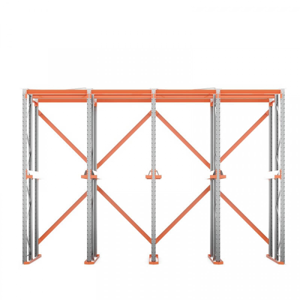 Стеллаж набивной паллетный (4000х6020х1800 мм), 4 линии, 2 яруса