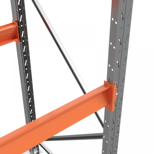 Две секции стеллажа металлического паллетного 3500х2700х1100 мм (70.1.5). Ярусы: пол+2 HV Market