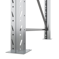 Две секции стеллажа металлического паллетного 3500х2700х1100 мм (70.1.5). Ярусы: пол+2 HV Market