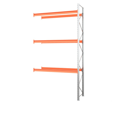 Секция приставная стеллажа металлического паллетного 4500х2700х1100 мм (85.1.5). Ярусы: пол+3 HV Market