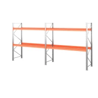 Две секции стеллажа металлического паллетного 2500х1800х1100 мм (85.1.5). Ярусы: пол+2 HV Market