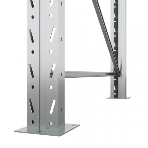 Две секции стеллажа металлического паллетного 2500х1800х1100 мм (85.1.5). Ярусы: пол+2 HV Market