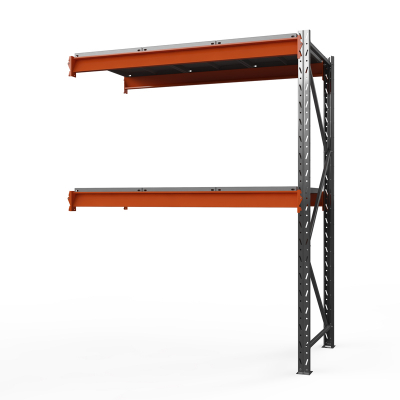 Секция приставная стеллажа металлического ОПТИМА, 2000х2500х785 мм. Полки: 2 шт. метал. HV Market