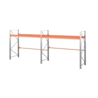 Две секции стеллажа металлического паллетного 2000х1800х1100 мм (85.1.5). Ярусы: пол+1 HV Market