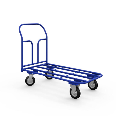 Тележка платформенная каркасная ТК 3 (600х1000) г/п 550 кг.200 черная резина HV Market