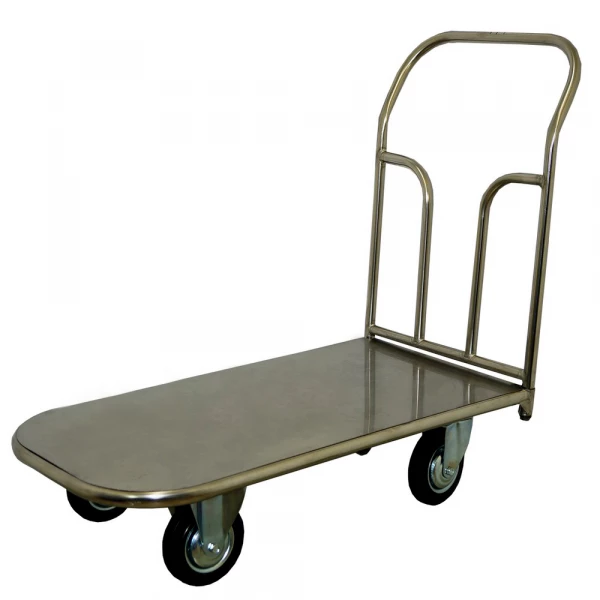 Тележка платформенная из нержавеющей стали ТП НЖ 1 (500х800) г/п 300 кг.125 черная резина HV Market