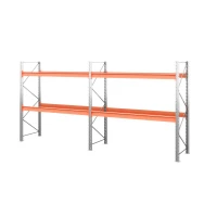 Две секции стеллажа металлического паллетного 2500х1800х1100 мм. Ярусы: пол+2 HV Market