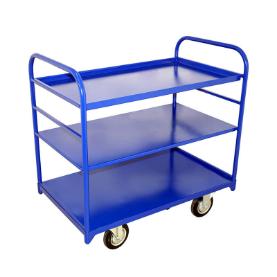 Тележка платформенная трехъярусная ТЯ 5 (700х1200) 200 черная резина HV Market