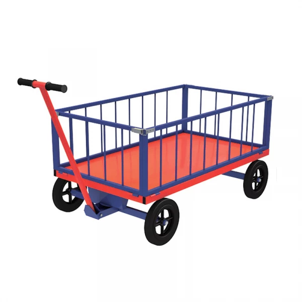 Тележка с поворотной осью ТПОБ 7 Т (800х1400) г/п 600 кг.колеса литые чугун.обод 250 мм. HV Market