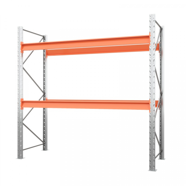 Стеллаж металлический паллетный 3500х2700х1100 мм (70.1.5). Ярусы: пол+2 HV Market