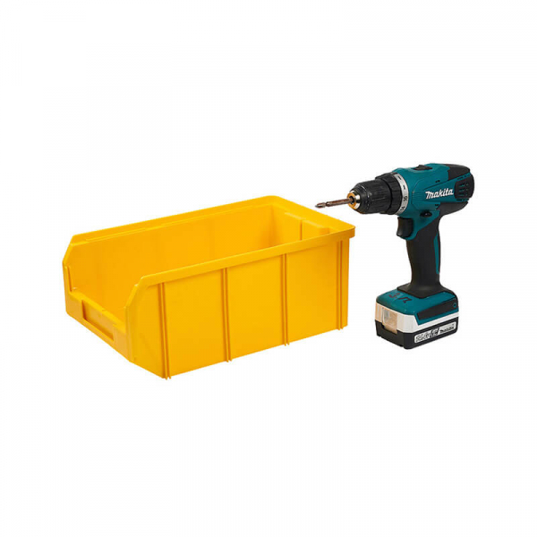 V-3 Пластиковый ящик желтый, (342х207х143) 9,4 литра HV Market