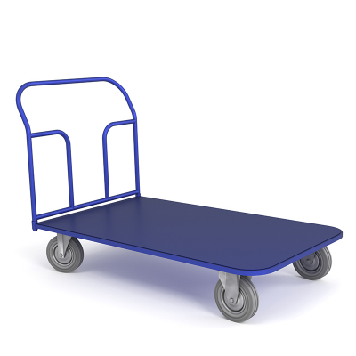 Тележка платформенная ТП 10 (800x1800) г/п 450 кг.160 серая резина HV Market