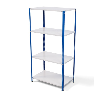 Стеллаж металлический ТС Лайт, синие стойки, 2000x1000x500 мм. Полки: 4 шт. металл (ТС 200100504с) HV Market