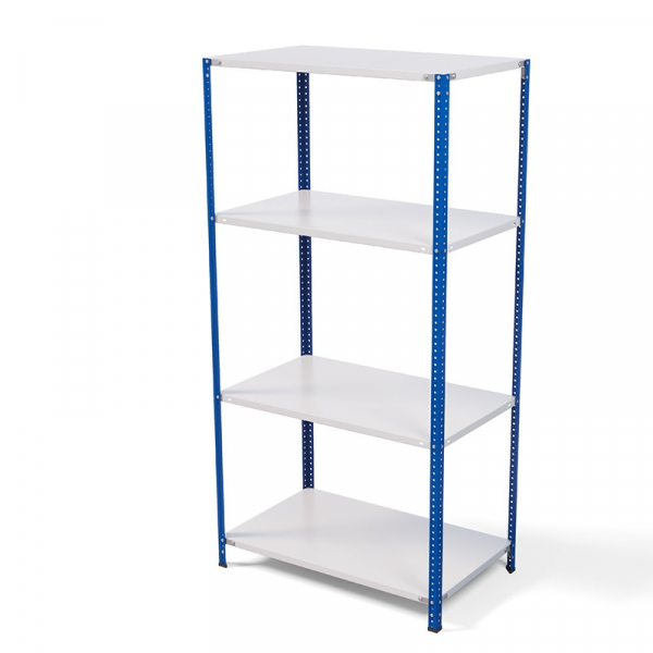 Стеллаж металлический ТС Лайт, синие стойки, 2200x1000x600 мм. Полки: 4 шт. металл (ТС 220100604с) HV Market