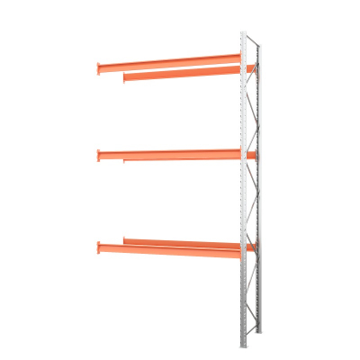 Секция приставная стеллажа металлического паллетного 5000х2700х1100 мм. Ярусы: пол+3 HV Market