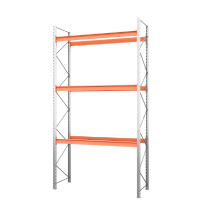 Стеллаж металлический паллетный 5000х2700х1100 мм. Ярусы: пол+3 HV Market