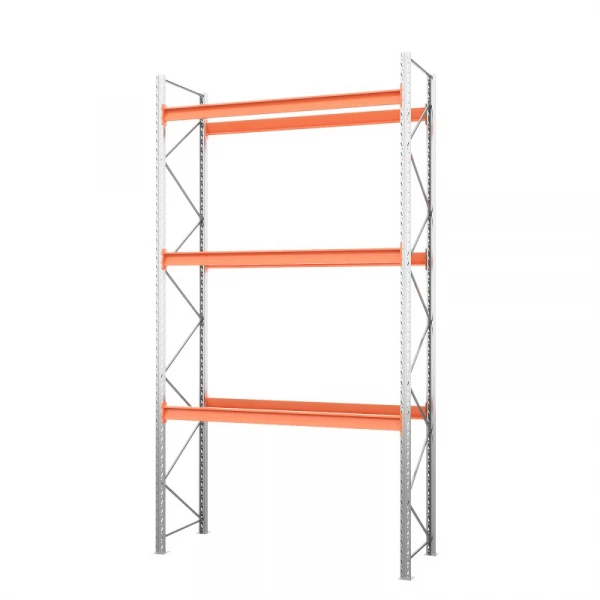 Стеллаж металлический паллетный 5000х2700х1100 мм. Ярусы: пол+3 HV Market
