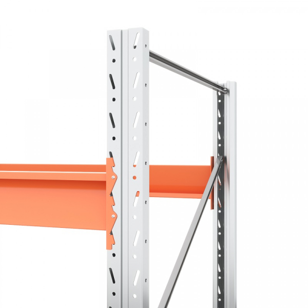 Стеллаж металлический паллетный 5000х2700х1100 мм. Ярусы: пол+3 HV Market