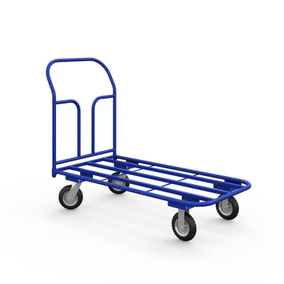 Тележка платформенная каркасная ТК 2 (600х900) г/п 300 кг.125 черная резина