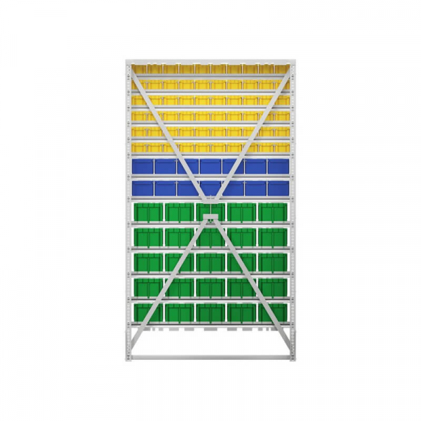 Стойка 1150х2000 односторонняя В1-06-02-05  (желтый/синий/зеленый) HV Market
