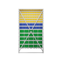 Стойка 1150х2000 односторонняя В1-06-02-05  (желтый/синий/зеленый) HV Market
