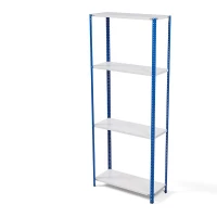 Стеллаж металлический ТС Лайт, синие стойки, 2500x1000x300 мм. Полки: 4 шт. металл (ТС 220100304с) HV Market