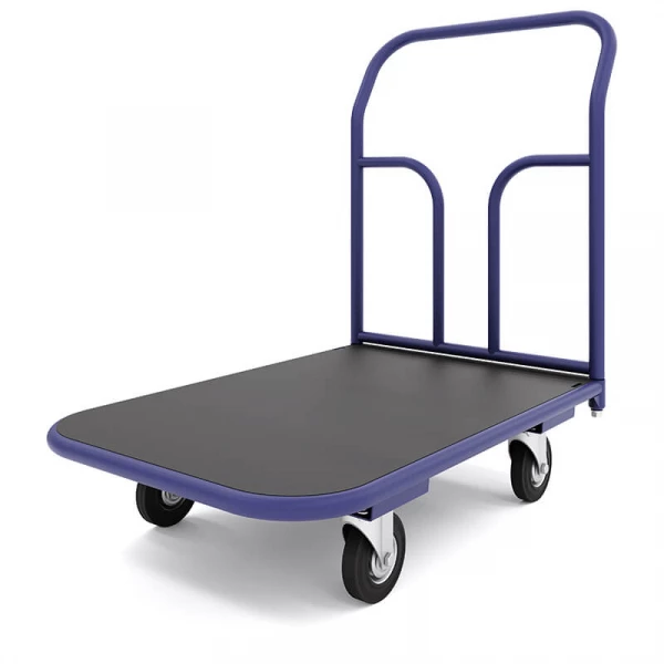 Тележка платформенная с резиновым покрытием ТПР 5 (700x1200) г/п 450 кг.160 черная резина